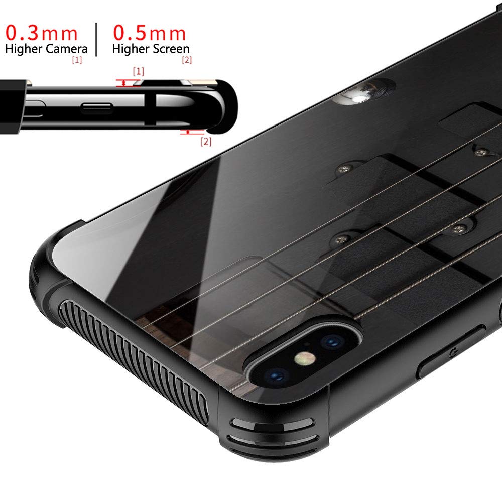 CARLOCA iPhone XR Case - Shockproof Anti-Scratch Hard Back Cover with Guitar Strings Graphic Design | Compatible with iPhone XR | Perfect for Musicians, Guitar Lovers & Daily Protection