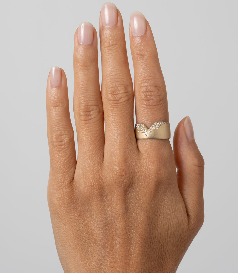 Glacier Wide Organic Wedding Band for Unique Engagement Rings - Handcrafted Eco-Friendly Tungsten Ring for Men & Women - Perfect for Outdoor Adventures & Special Occasions