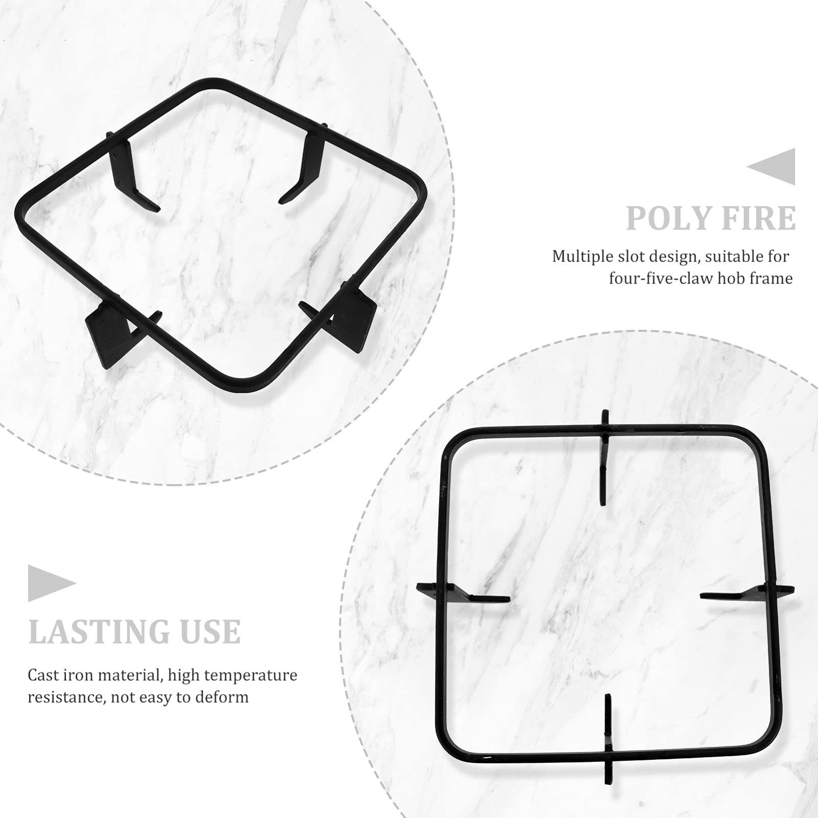 SOLUSTRE 8.1 Inch Heavy Duty Cast Iron Stove Trivet - Wok Support Ring for Gas Cooktops - Heat Resistant Kitchen Accessory for Woks, Pots & Pans - Perfect for Stir Fry, Deep Frying & Asian Cooking