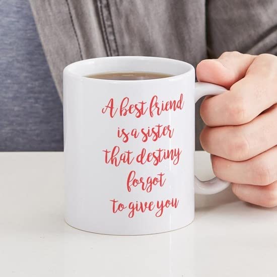 Best Friend Sister Ceramic Coffee Mug 11 oz (325 ml) - Perfect Gift for Sisters, Friends & Coffee Lovers