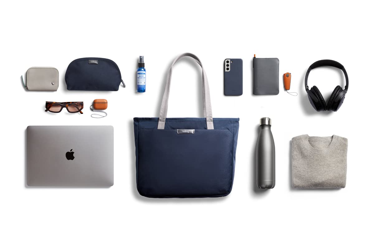 Bellroy Tokyo Tote Compact - Stylish 12L Laptop Tote Bag for Women & Men - Navy Blue Work & Travel Bag - Perfect for Office, Commute & Weekend Getaways