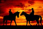 Two Riders on Horseback