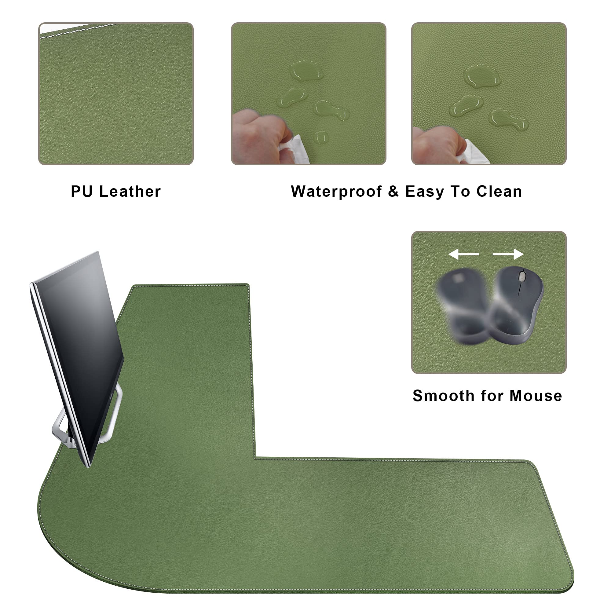 Premium L-Shaped Desk Mat - 46