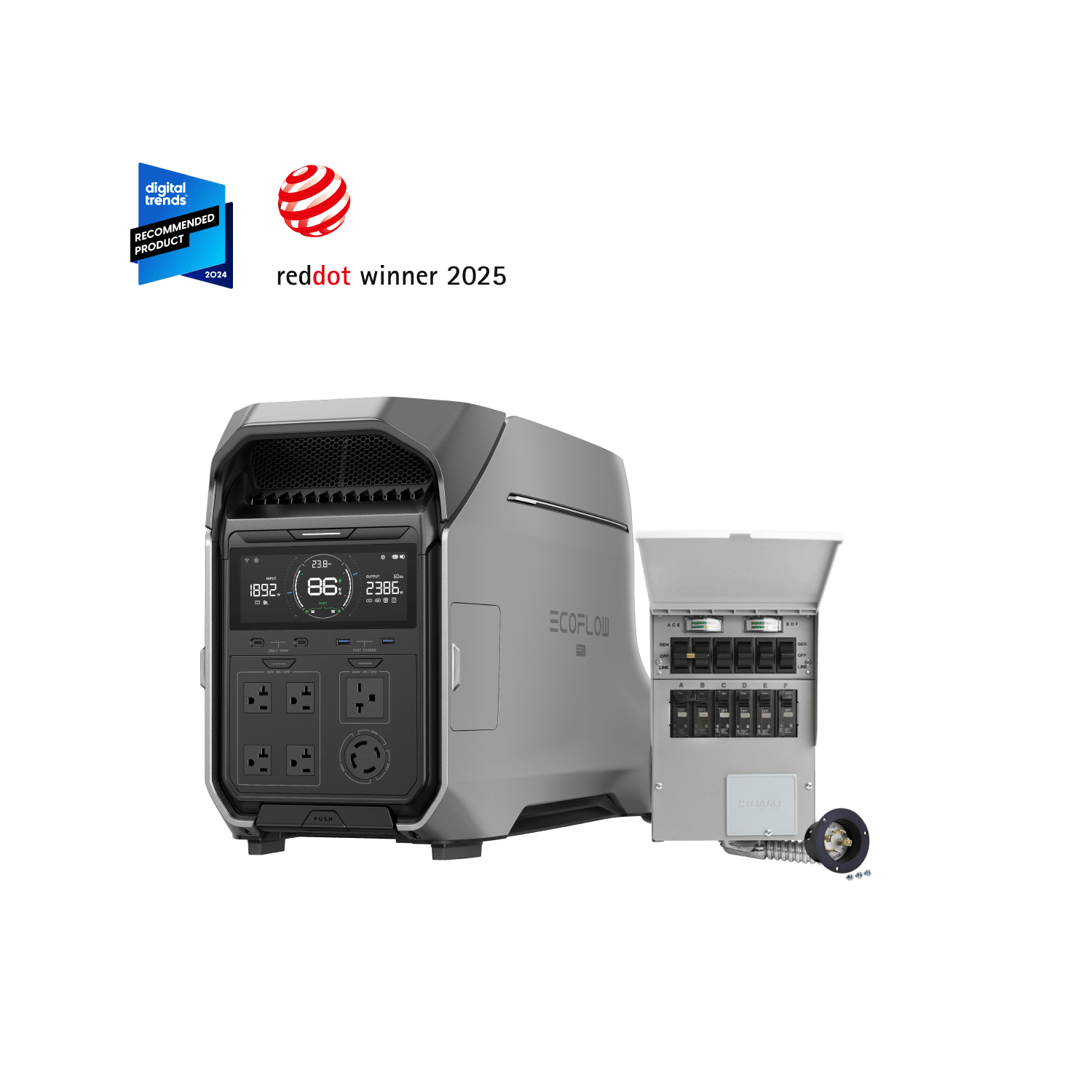 EcoFlow DELTA Pro 3 Portable Power Station 3600Wh Solar Generator - Refurbished for Camping, RV, Home Backup & Emergency Power Supply