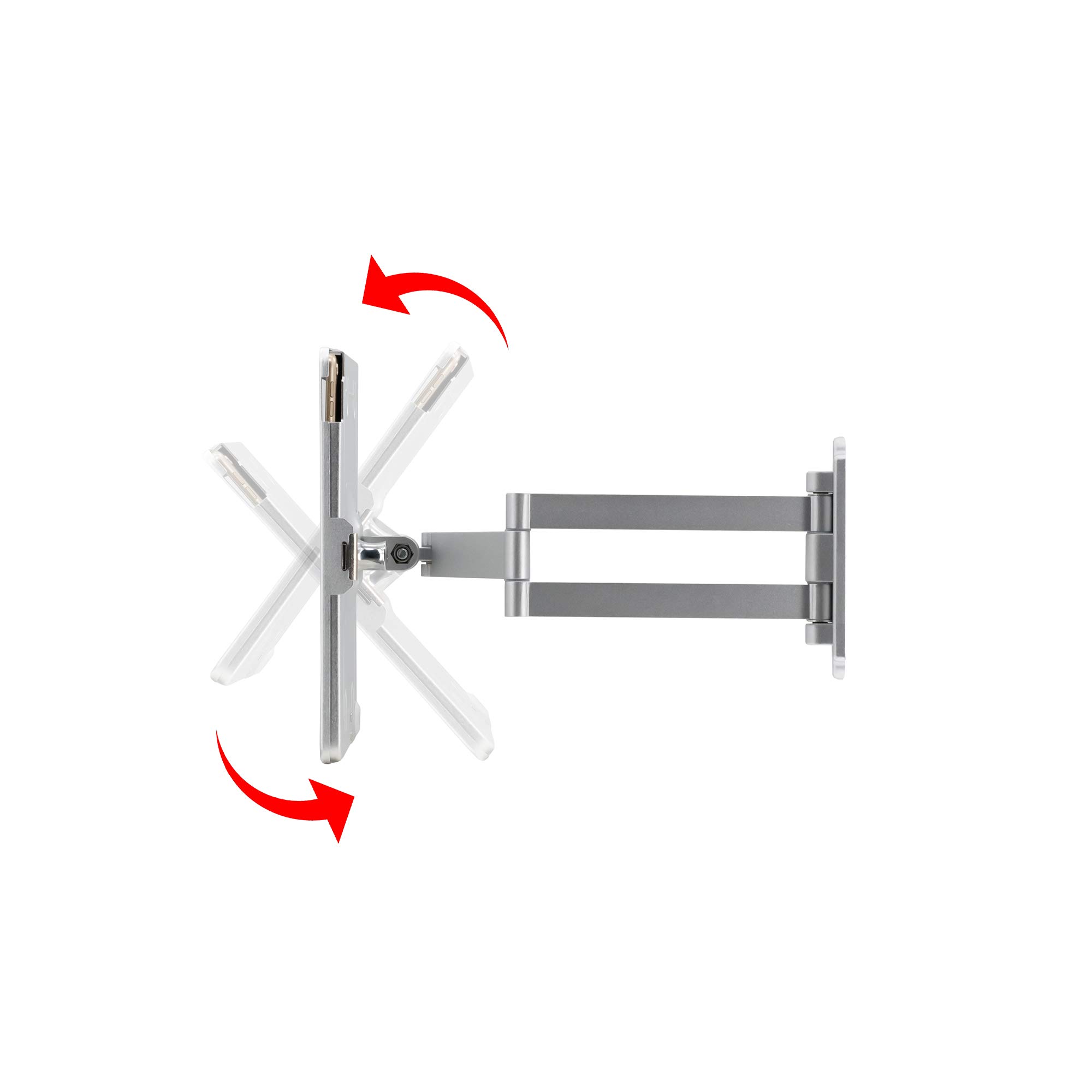 Secure Wall Mount for iPad Air 3/Pro 10.5/7th & 8th Gen - Adjustable Articulating Stand with Locking Enclosure | Ideal for Retail, Restaurant & Home Security Display