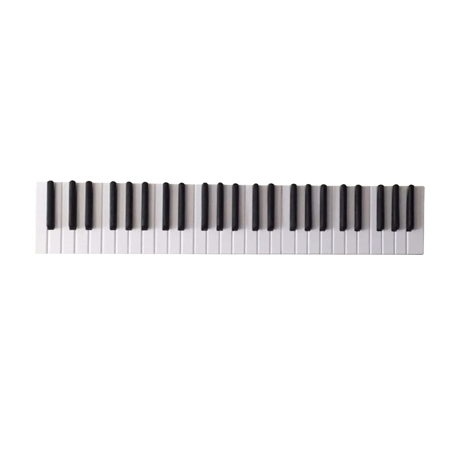 Piano Key Coat Hooks Wall Mounted - 30cm/11.8in Entryway Storage for Coats, Robes, Belts, Ties & Hats - Space Saving Wall Shelf for Bedroom, Hallway & Closet Organization