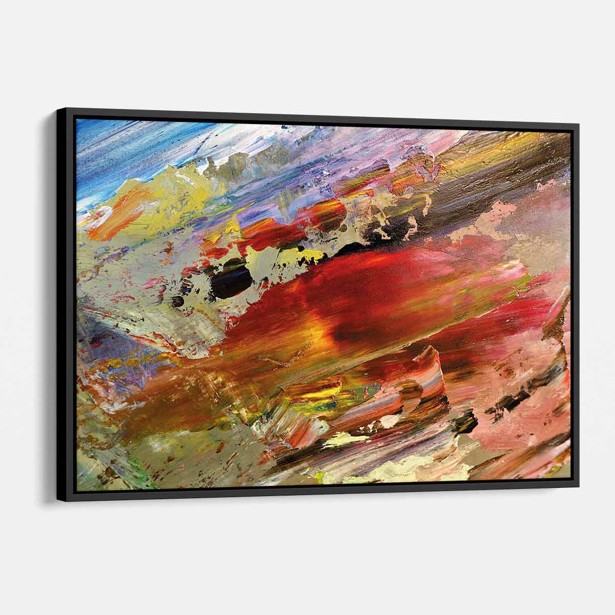 Vibrant Multi-Color Abstract Wall Art Canvas Painting - Modern Home & Office Decor for Living Room, Bedroom, or Workspace