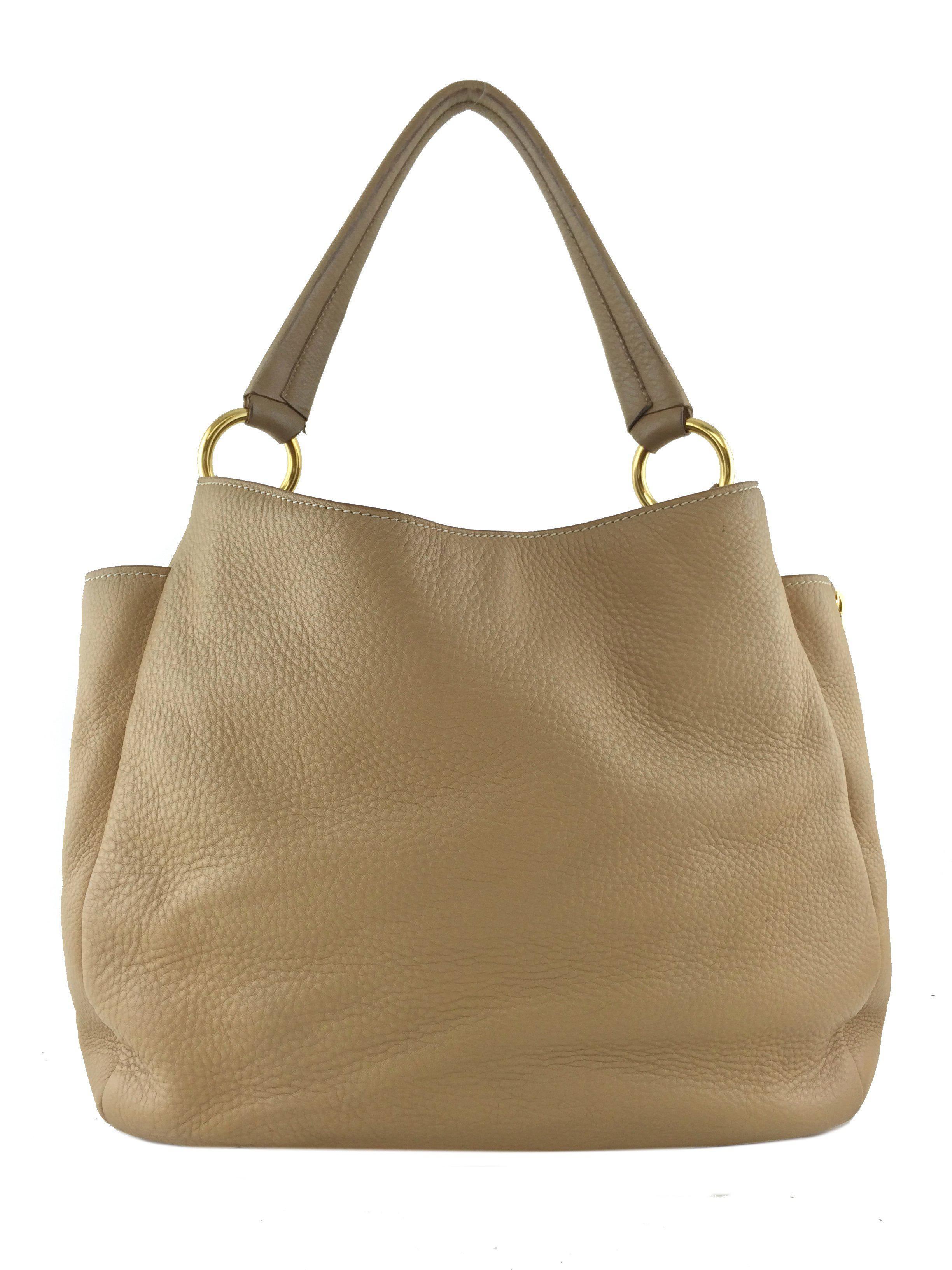 Prada Side Pocket Vitello Daino Zip Hobo Bag - Luxury Leather Shoulder Bag for Women | Perfect for Work, Travel & Everyday Use
