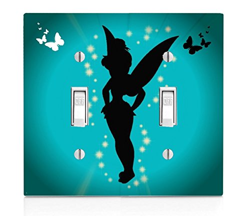 Cute Fairy Silhouette Light Switch Cover with Butterflies - Home Decor