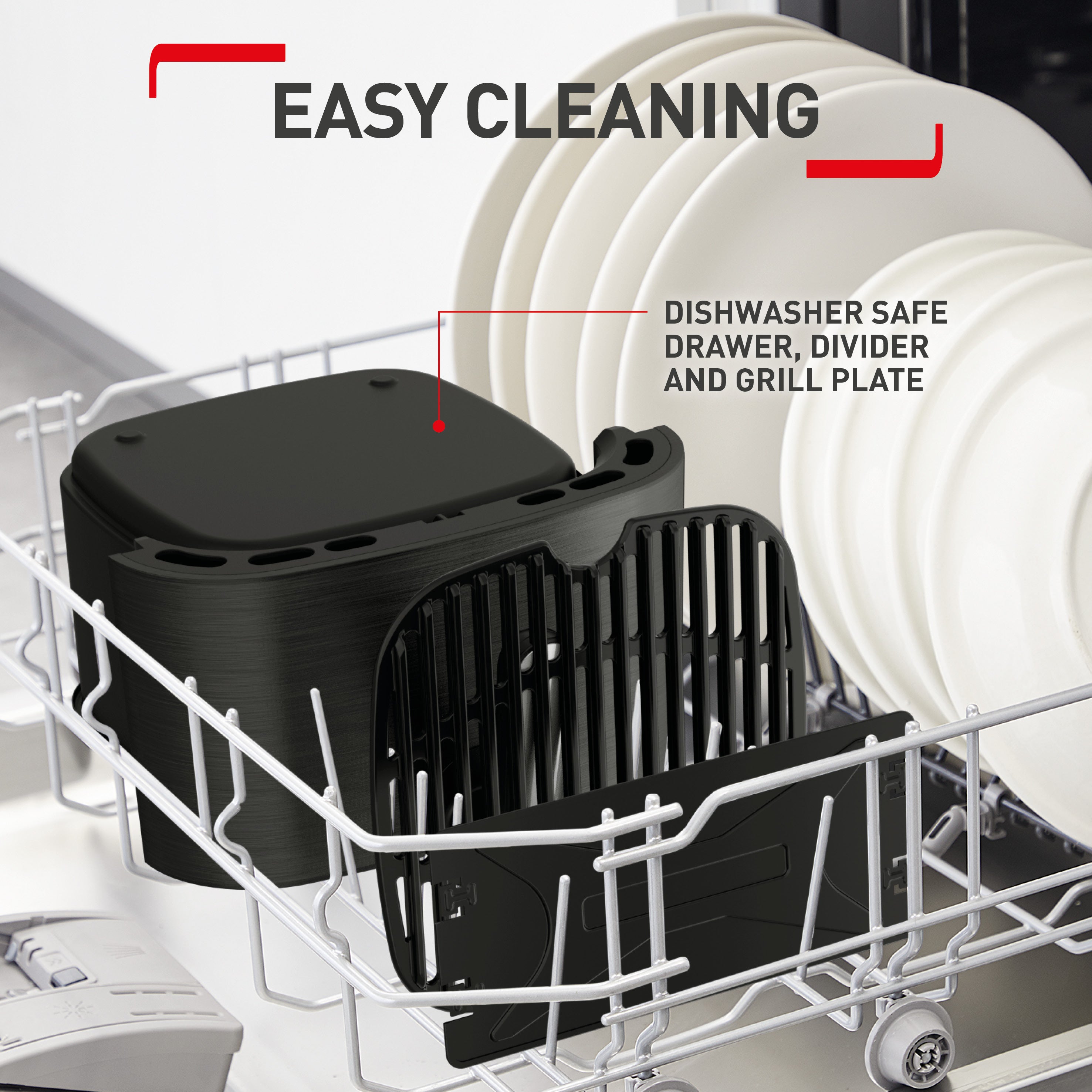Tefal Easy Fry & Grill XXL Black Air Fryer EY8018 - Large Capacity, Healthy Cooking, Oil-Free Frying for Family Meals, Snacks & Quick Dinners