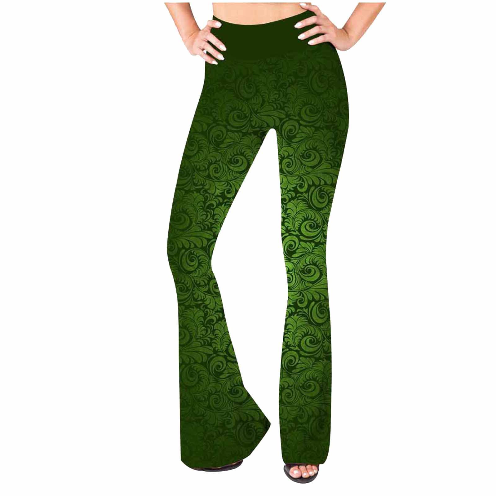 Vifucz Women's High Waisted Leggings - Tummy Control, Sheer & Flare Leg for Work & Office - Summer & Fall Stretch Pants - Perfect for Yoga, Running & Casual Wear