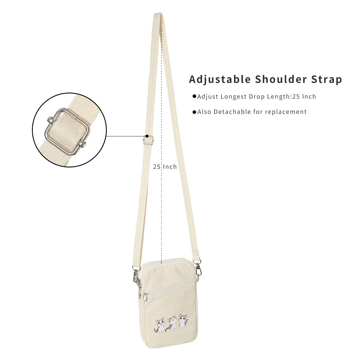 AOCINA Small Crossbody Purse - Cute Little Wallet Key Bag for Teen Girls, Trendy Birthday Gift for Mom and Daughter, Perfect for School, Shopping, and Travel