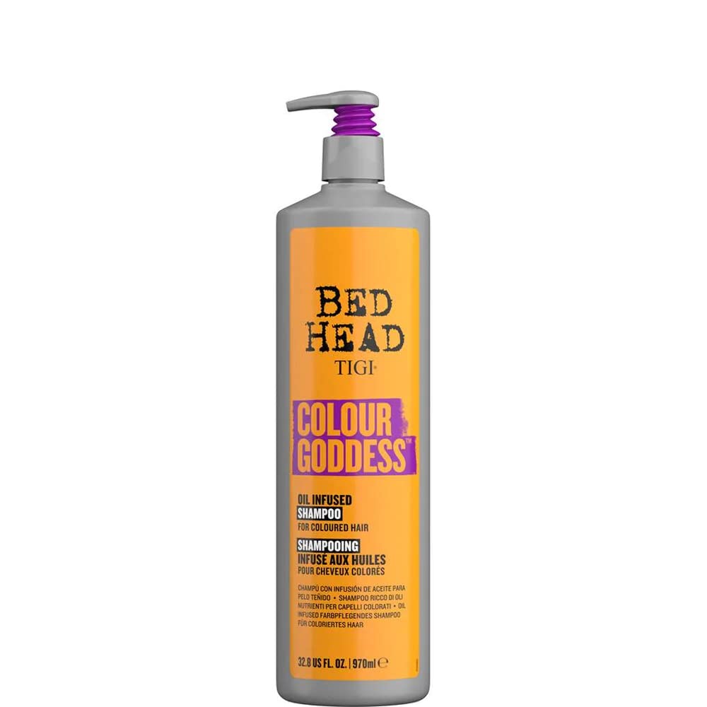 TIGI Bed Head Remix Color Goddess Shampoo for Men & Women - 32.8 oz Sulfate-Free Hair Care for Vibrant Color Protection - Perfect for Color-Treated, Dry & Damaged Hair at Home or Salon