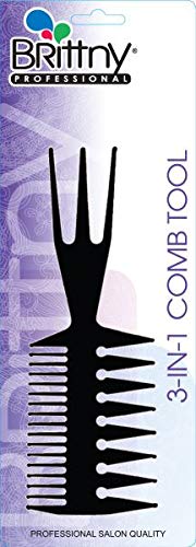 Brittny Bone 3-Side Grooming Comb for Dogs & Cats - Detangling, Shedding & Massaging Pet Brush (Pack of 1) - Perfect for Daily Grooming, Removing Loose Hair & Relaxing Pets at Home