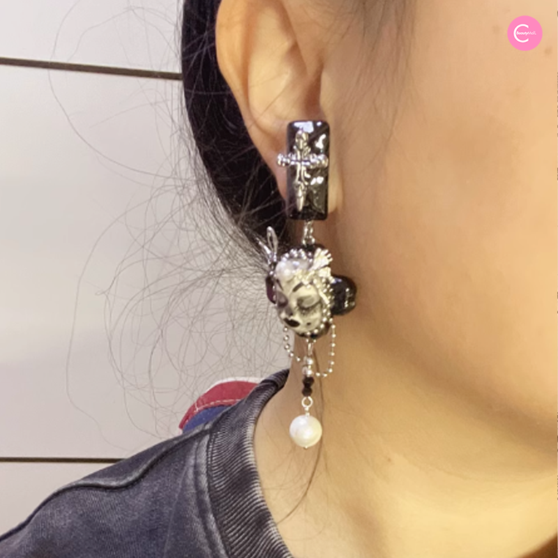 Gothic Doll Stud Earrings for Women - 23 Unique Designs for Punk, Halloween & Cosplay - Perfect for Parties, Costumes & Alternative Fashion