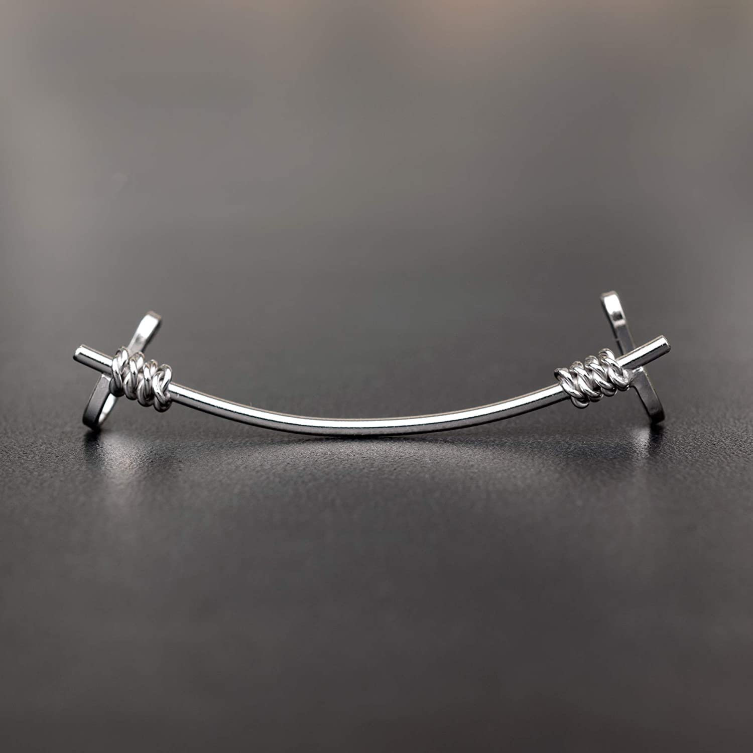 Handmade Black Sterling Silver Ear Cuff for Men - Punk Style Earring for Boyfriend Gift, Birthday Present - Perfect for Concerts, Parties & Alternative Fashion