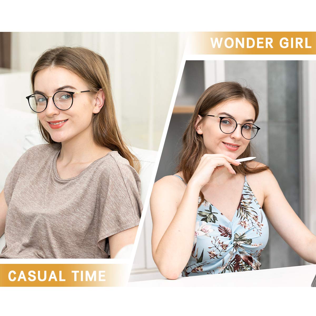 DUCO Blue Light Blocking Glasses for Women & Men - Computer Eyewear for Office & Gaming