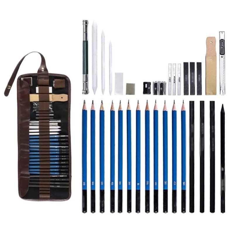 Professional Sketch Drawing Set - 32pcs Art Supplies for Students & Artists | Portable Tote Bag Included | Perfect for School, Studio & Outdoor Sketching