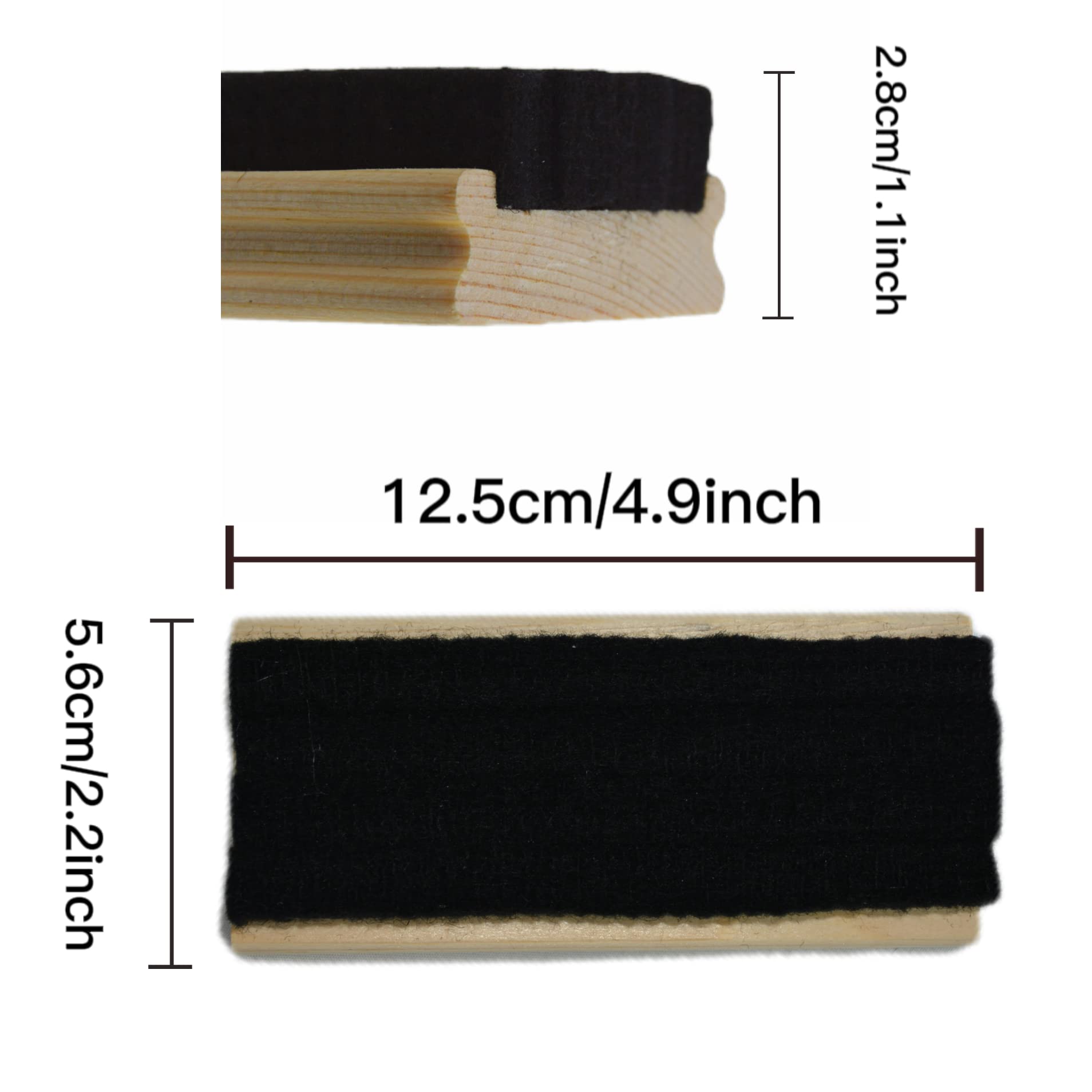 6 Pack Premium Wool Felt Chalkboard Erasers - Dustless Wooden Chalk Eraser for Classroom, Office & Home Use - Blackboard Cleaner for Teachers, Students & Professionals