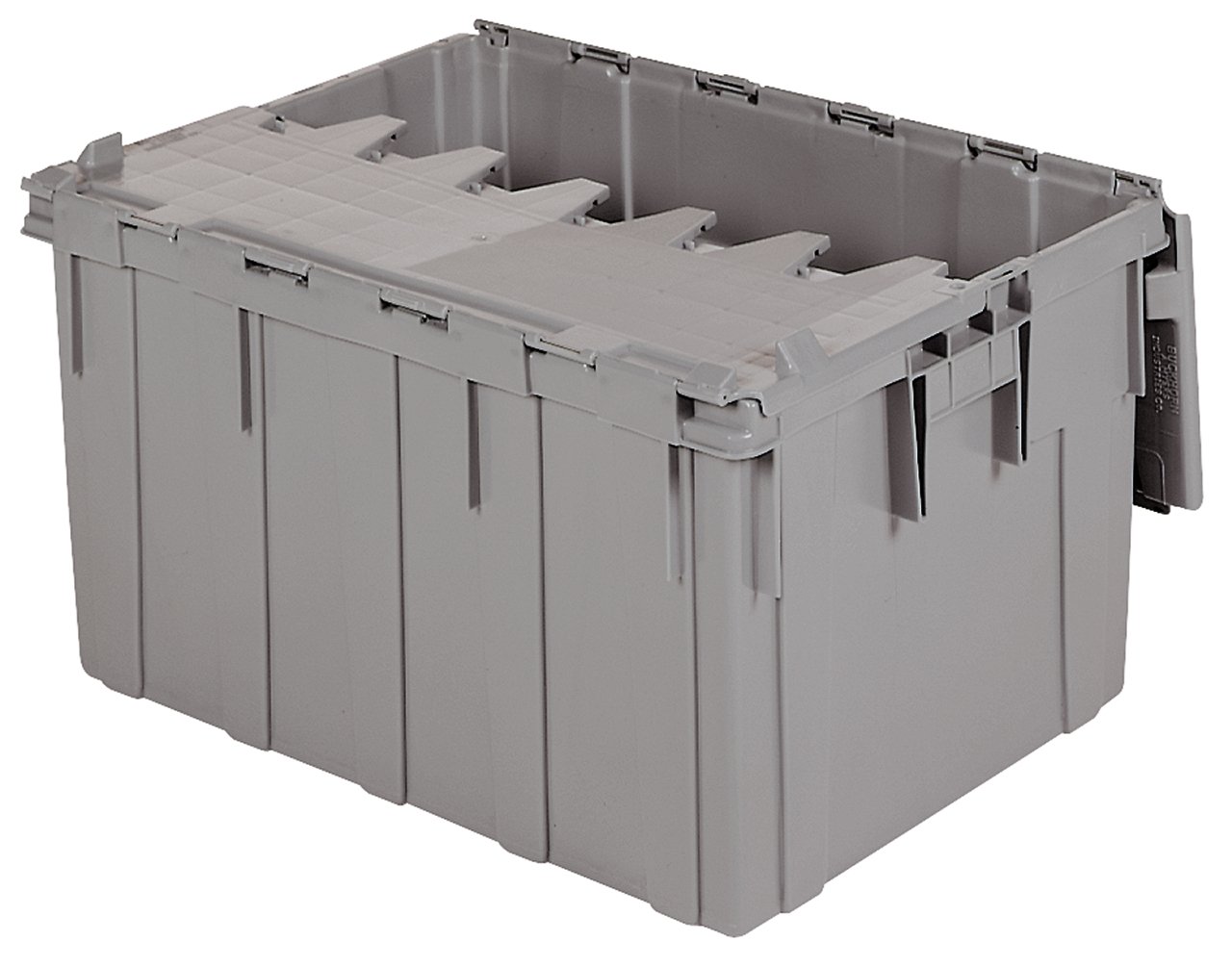 Akro-Mils 39280 Heavy Duty Plastic Storage Tote with Hinged Lid - 21.5
