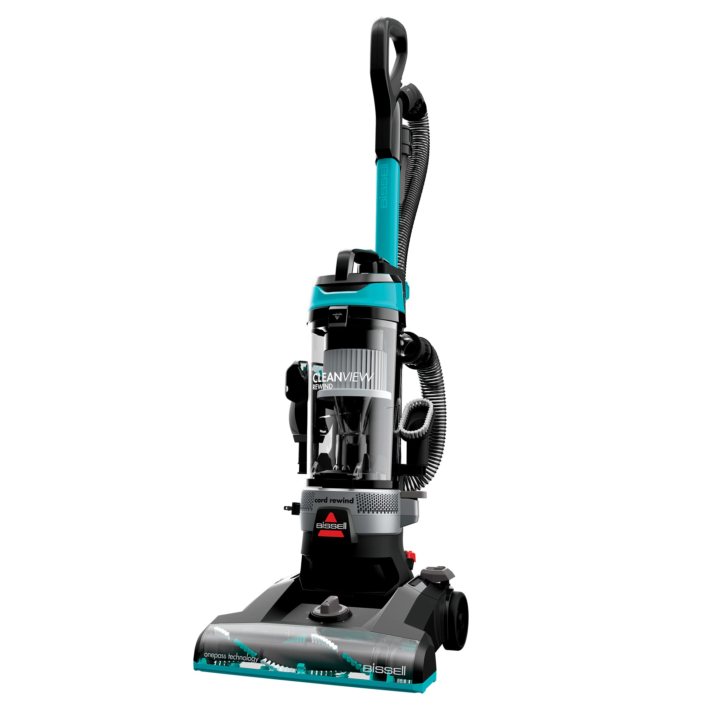 Bissell CleanView Rewind Upright Bagless Vacuum Cleaner with Automatic Cord Rewind & Active Wand - Model 3534 | Powerful Suction for Pet Hair, Carpets & Hard Floors | Perfect for Home Cleaning & Pet Owners
