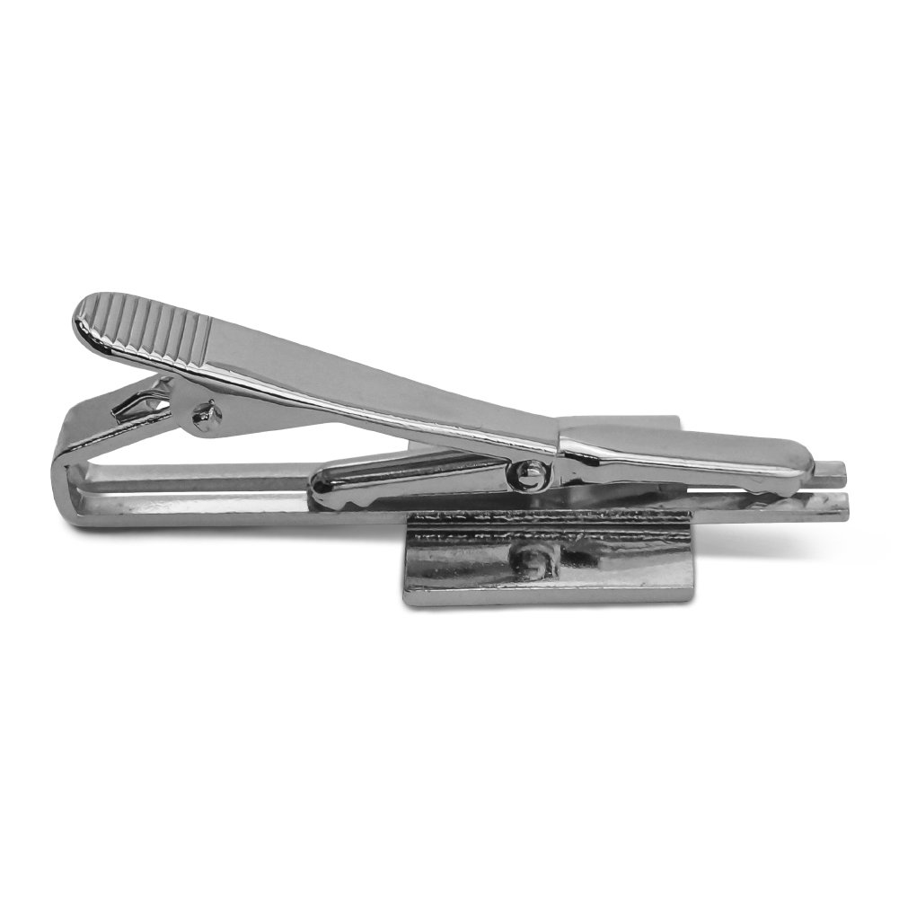 Silver or Gold Christmas Tree with Candles Tie Bar Clip - Elegant Holiday Accessory for Suits, Ties, and Formal Attire