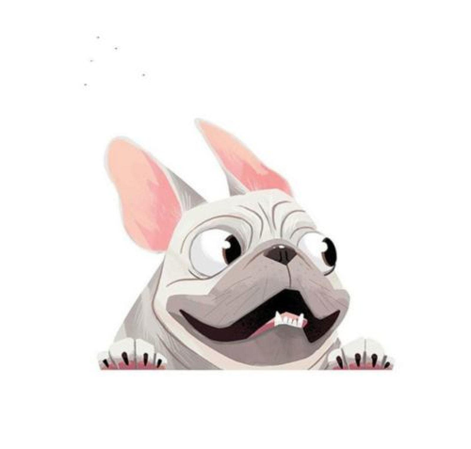 Funny French Bulldog Car Stickers - 2Pcs Waterproof Vinyl Decals for Pets, 22Cm Cute Fawn Dog Bumper Stickers - Perfect for Cars, Laptops & Windows | Pet Lover Gifts & Car Accessories