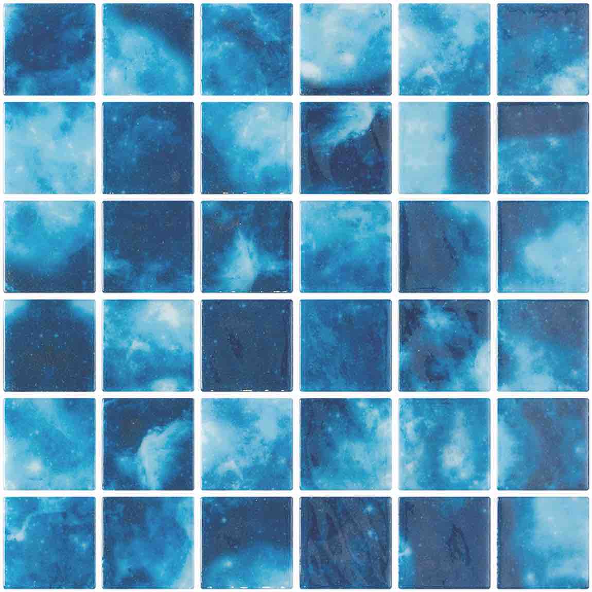 Premium Glass Pool Mosaic Tile Seine 2x2 Inch - Stunning Backsplash for Swimming Pools, Spas & Bathrooms - Waterproof & Durable for Indoor/Outdoor Use