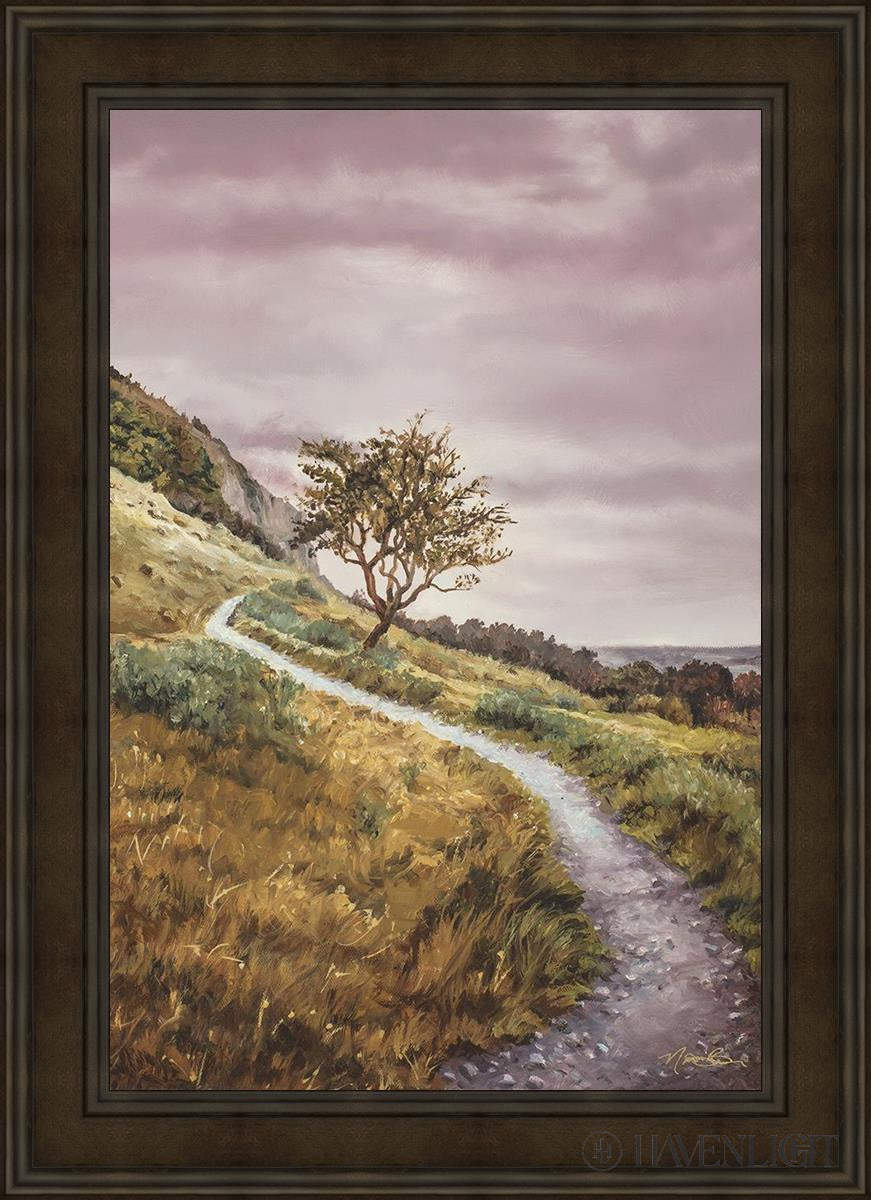 Broken Path Mountain Top Wall Art - Handmade Boho Decor for Living Room, Bedroom & Office - Inspirational Nature Landscape Painting for Home Decor