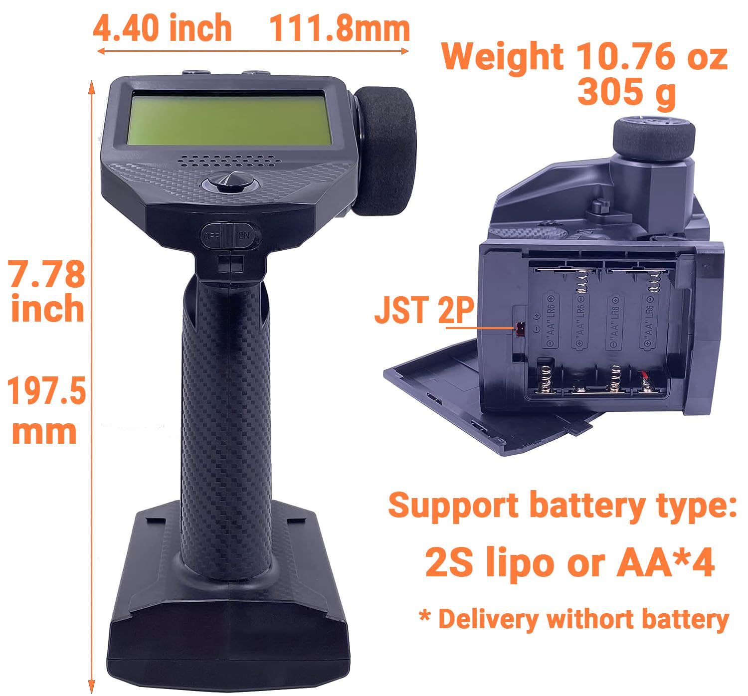 Flysky FS-G7P 7 Channel 2.4GHz RC Transmitter and Receiver System with FS-R7P - Radio Controller for RC Cars, Crawlers, Buggies & Boats (Upgraded Sponge Steering Wheel) - Perfect for Off-Road Racing, Rock Crawling & Water Sports