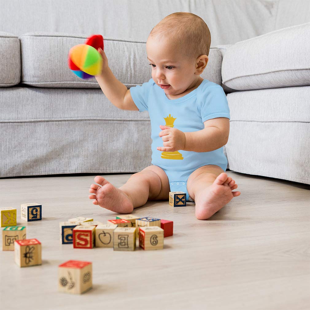 Custom Chess Player Baby Bodysuit - Striped Cotton for Boys & Girls - Perfect for Playtime & Gifts