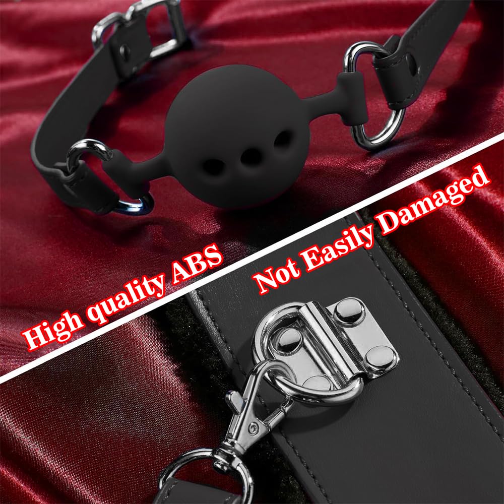 12-Piece BDSM Bondage Restraints Kit for Adults - Premium Bondage Gear & Accessories for Couples & Women - Perfect for Bedroom Play, Spicing Up Relationships & Sensual Exploration