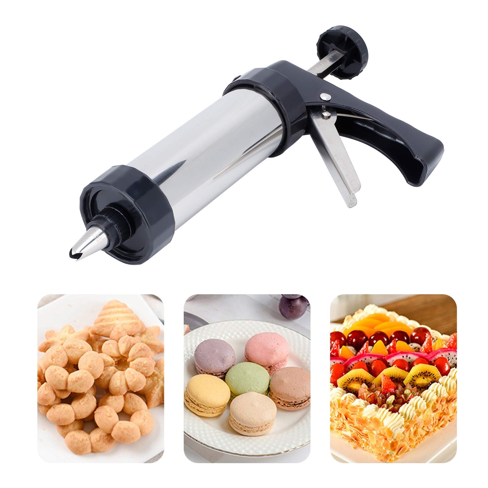 Stainless Steel Biscuit Maker & Cake Pastry Nozzle - Durable Bakeware for Cookies, Cupcakes & Decorating - Perfect for Home Baking, Bakeries & Professional Chefs