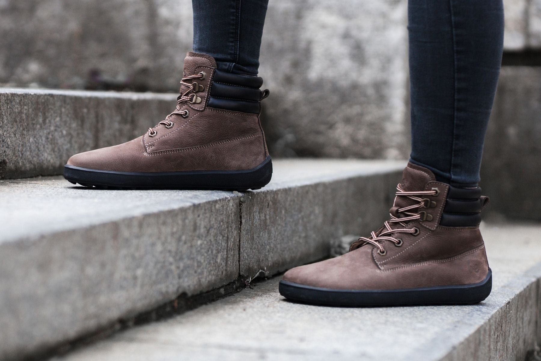 Barefoot Boots for Women - Be Lenka Nevada Neo in Chocolate Brown | Comfortable Minimalist Shoes for Walking, Hiking & Everyday Wear