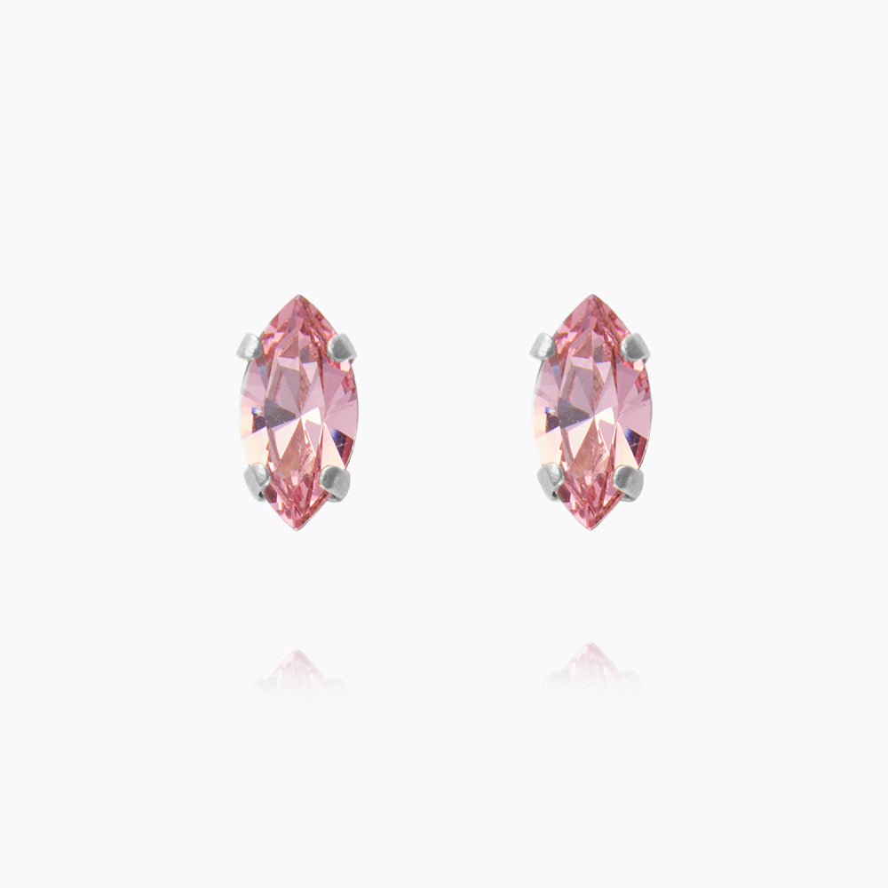 Petite Navette Earrings in Light Rose - Dainty Rose Gold Stud Earrings for Women | Perfect for Weddings, Date Nights & Everyday Elegance