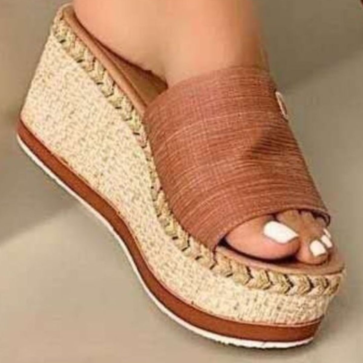 Women's Comfortable PU Leather Open Toe Sandals - Breathable Summer Slide Sandals for Beach, Pool, and Casual Outings