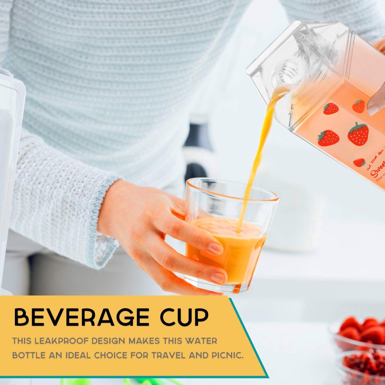 Anti-Leak Milk Bottle & Juice Cup - BPA-Free Baby Bottle for Breastmilk, Formula, Water - Perfect for Nursery, Travel, and On-the-Go Feeding