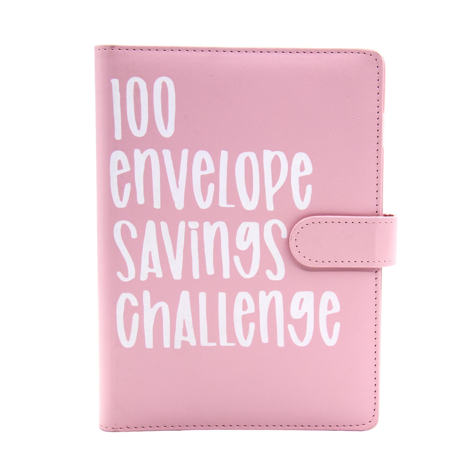 100 Envelopes Challenge Binder - 100 Day Money Saving Challenge Kit with Budget Flipchart & Cash Envelope Wallet | Pink Savings Tracker for Financial Goals | Perfect for Budgeting, Cash Stuffing & Personal Finance Organization