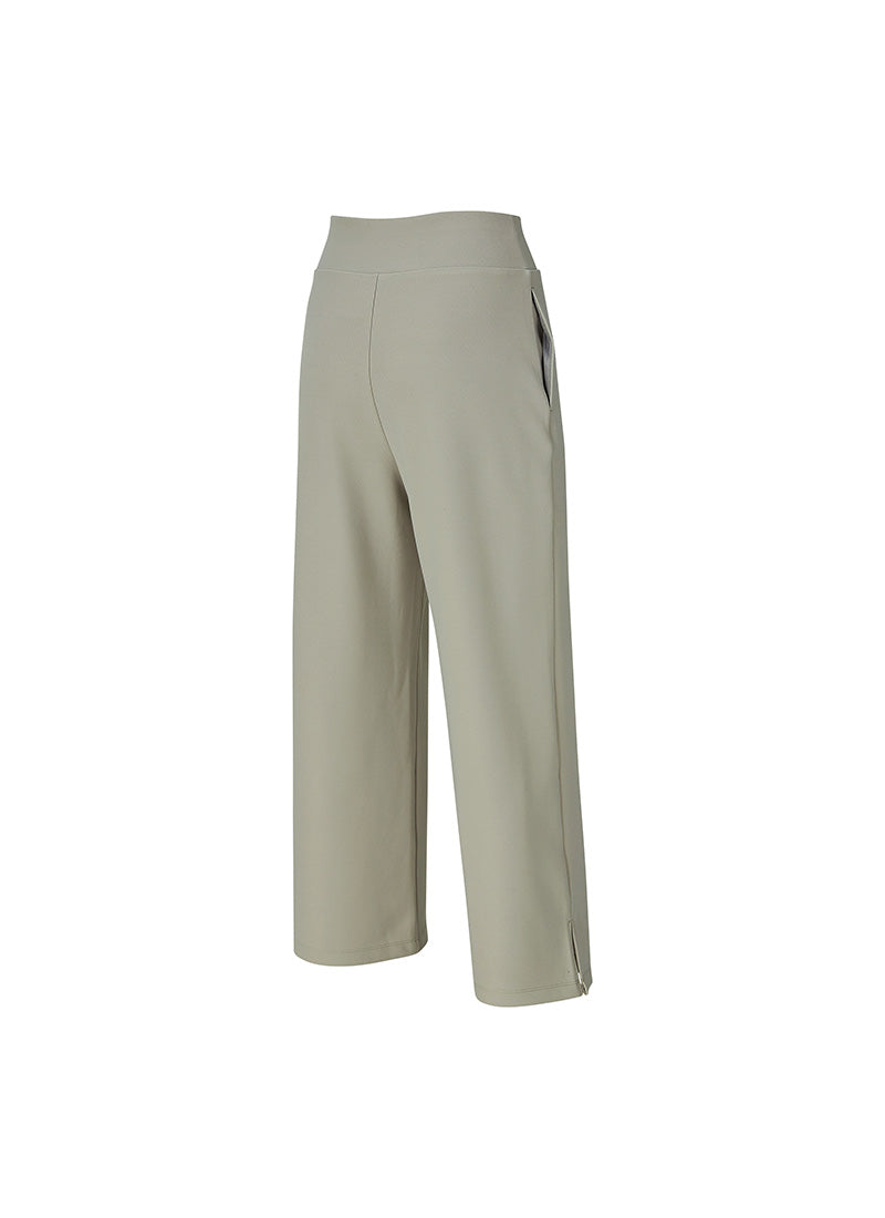 Free Motion Slit Wide Leg Pants for Women - Stretchy High Waist Palazzo Trousers for Yoga, Lounge & Casual Wear