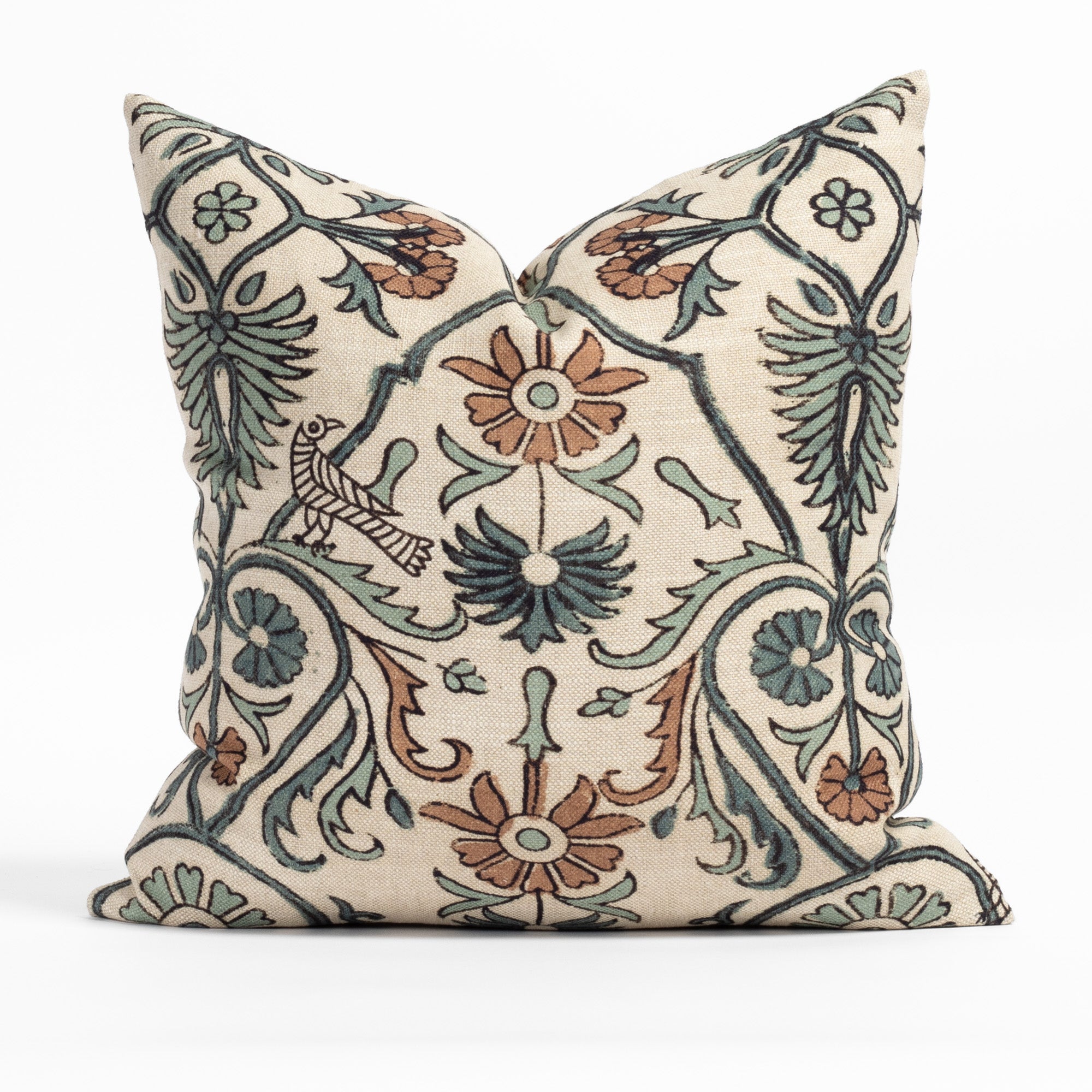 Amara 20x20 Inch Decorative Throw Pillow Cover - Soft Cotton Square Cushion for Sofa, Bed, Poolside Lounge - Perfect for Outdoor and Indoor Home Decor