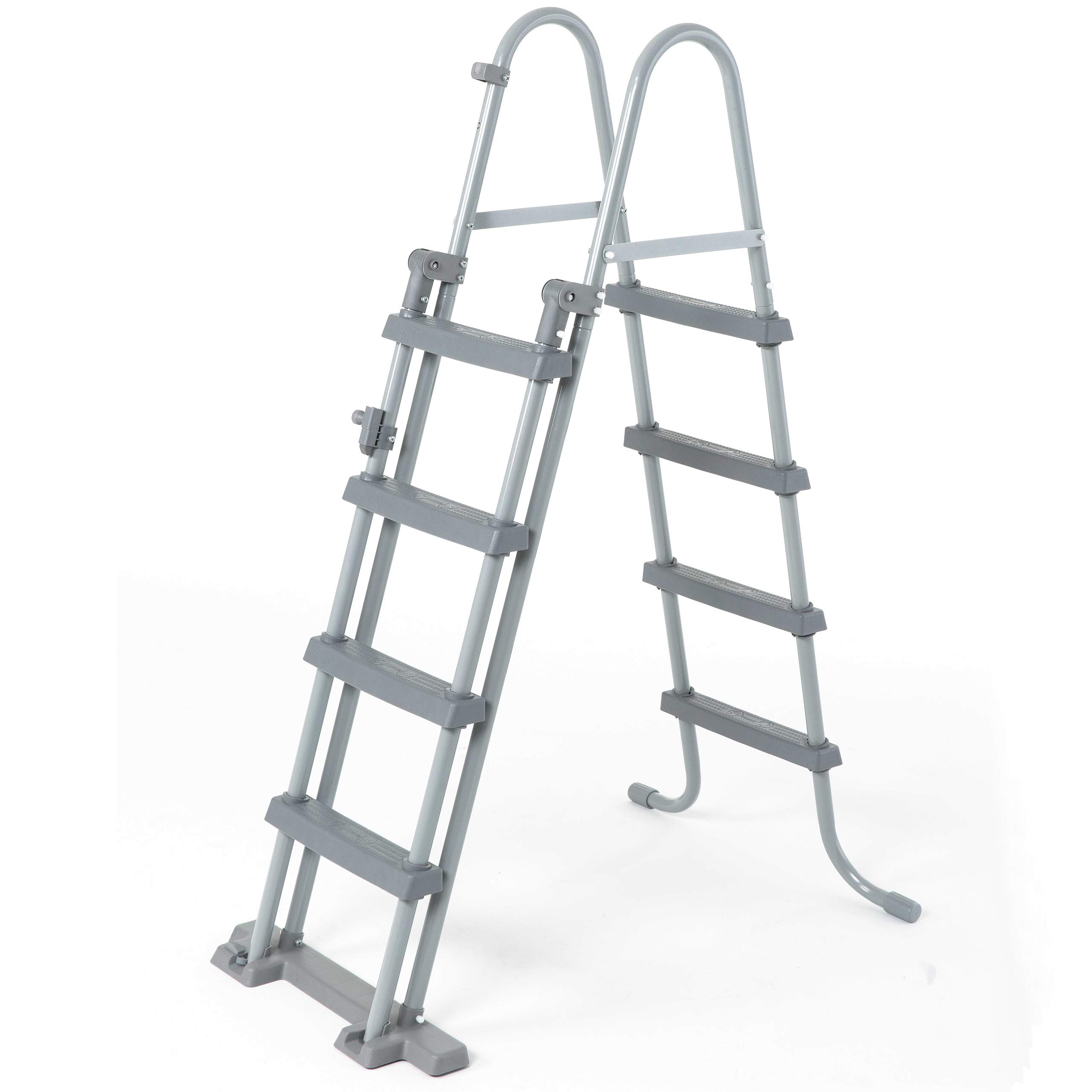 Bestway 48 Inch Above Ground Pool Ladder - Heavy Duty Steel Frame with Non-Slip Steps for Safe Entry & Exit | Perfect for Inflatable & Metal Frame Swimming Pools | Backyard, Summer Fun, Family Use