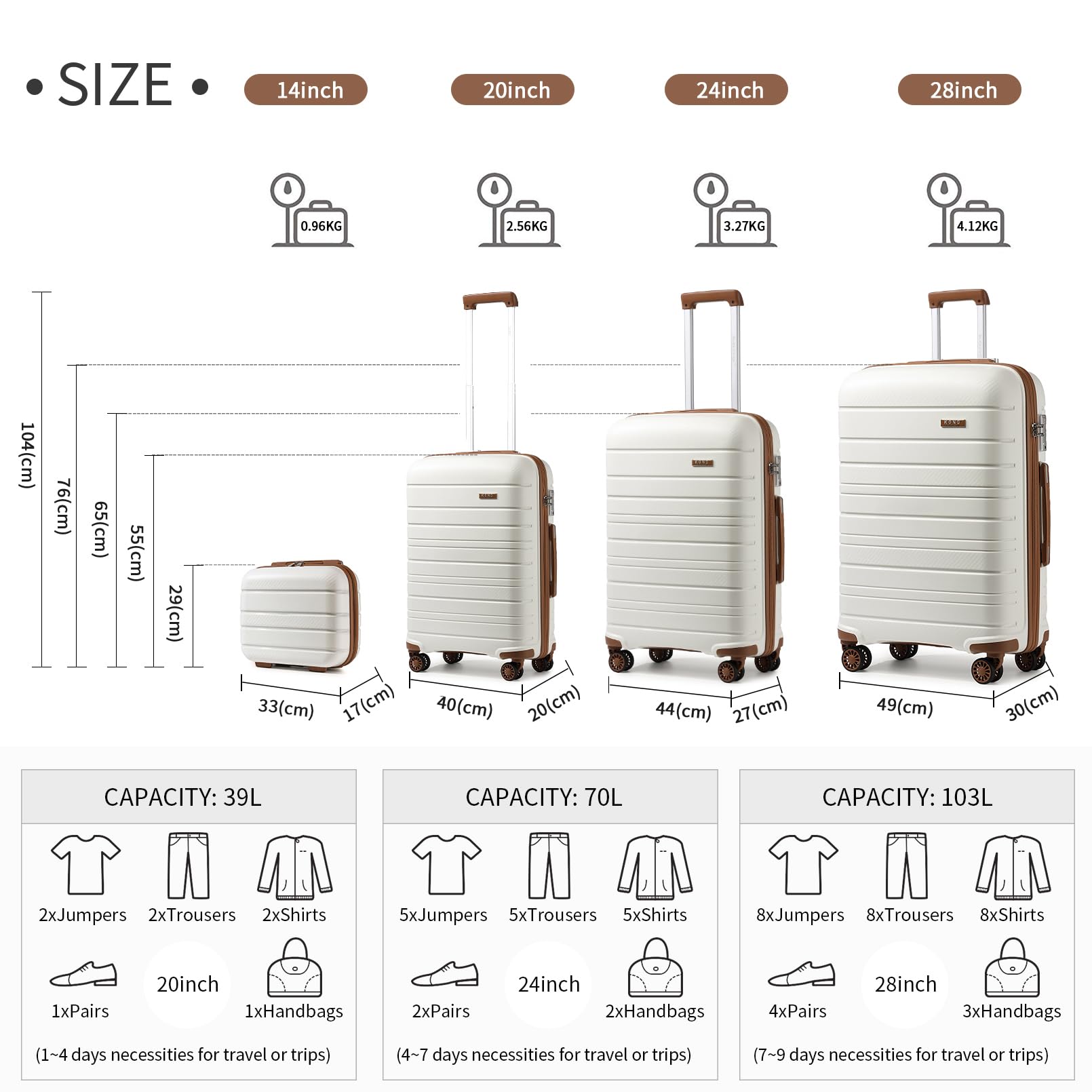 Kono Lightweight Suitcase - 20