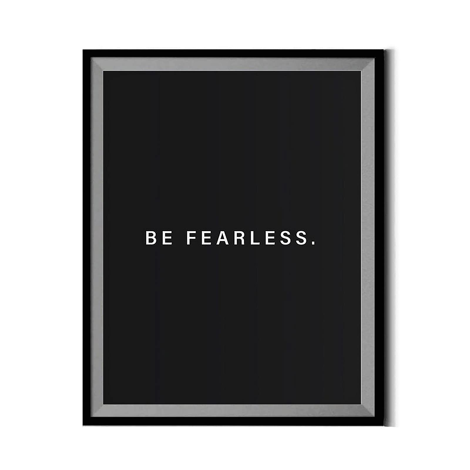 Be Fearless Motivational Quote Poster - 20x30 Inch Modern Canvas Wall Art for Home Office Decor, Guidance Counselor Office & Women's Workspace - Perfect for Inspirational Wall Decor and Office Motivation