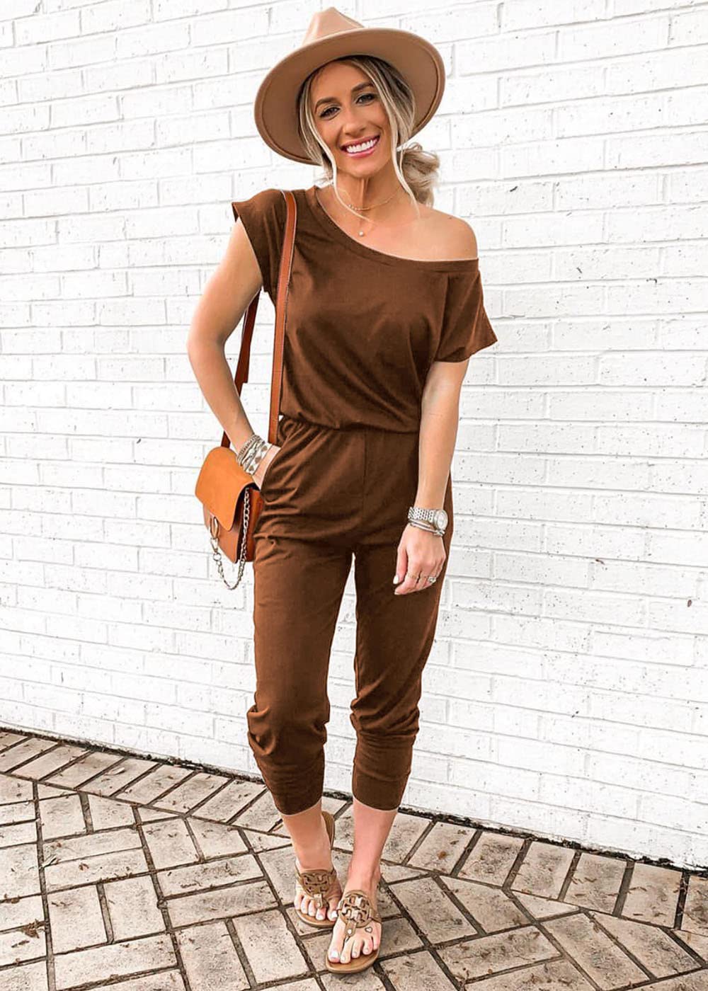 PRETTYGARDEN Women's Off Shoulder Jumpsuit - 2025 Summer Spring Romper Dress for Vacation, Travel & Lounge Wear | Casual Outfit for Beach, Party & Date Night
