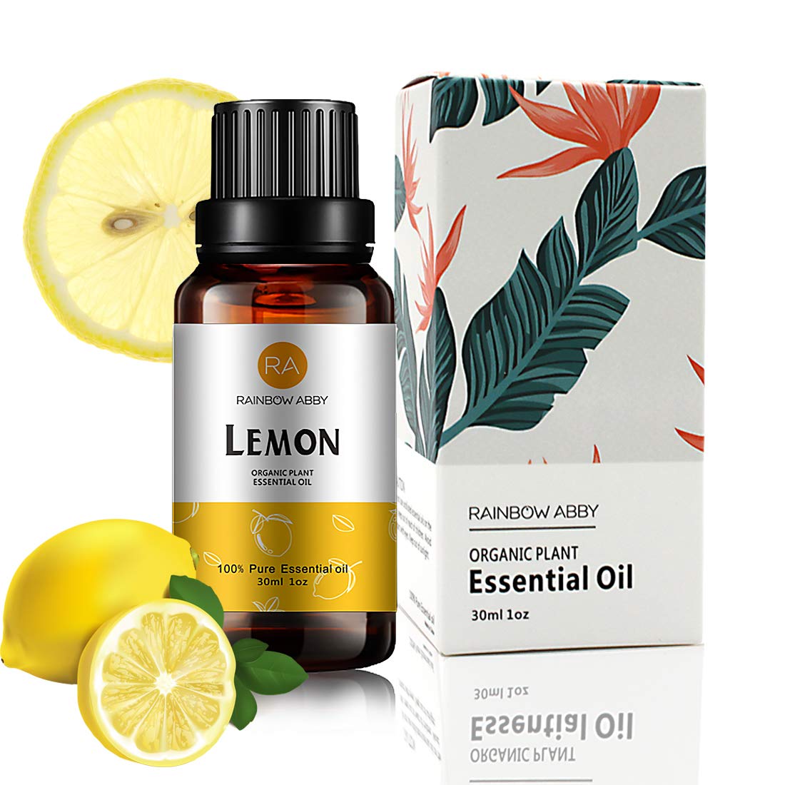 100% Pure Natural Organic Lemon Essential Oil (30ML) - Aromatherapy for Diffuser, Massage & Yoga | Perfect for Stress Relief, Home Scenting & Relaxation