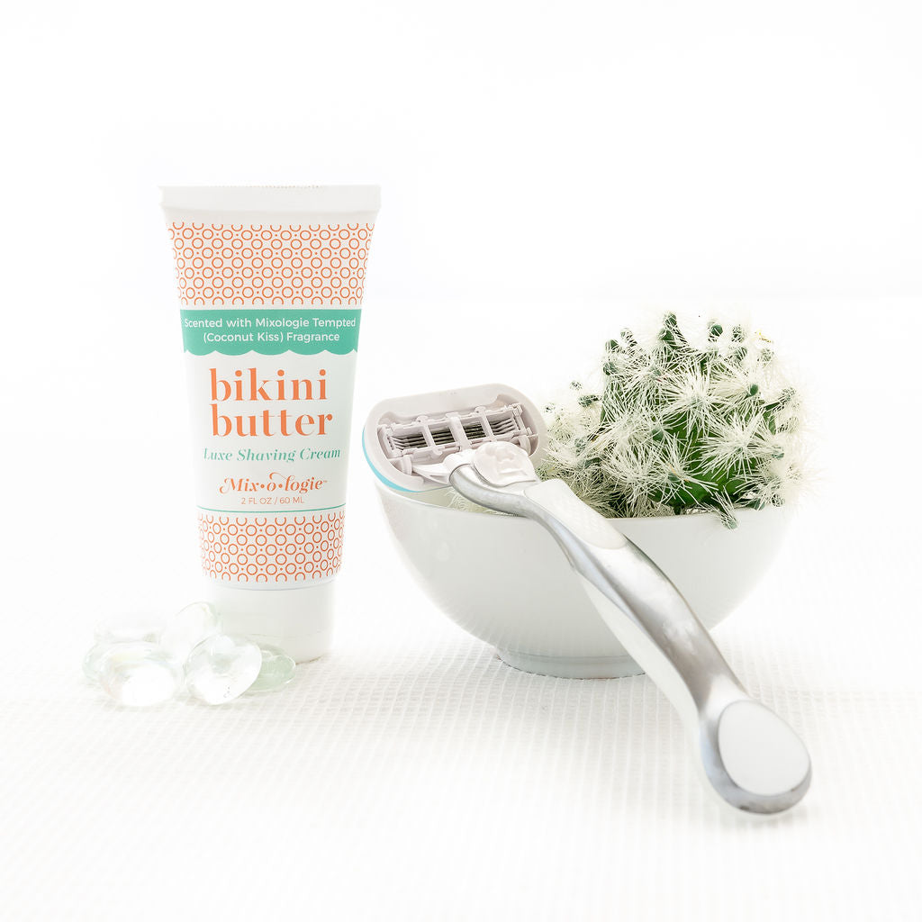 Bikini Butter Shaving Lotion - 3 oz Tube | Ultra Smooth Shave Cream for Women | Sensitive Skin Formula | Perfect for Bikini Line, Legs & Underarms