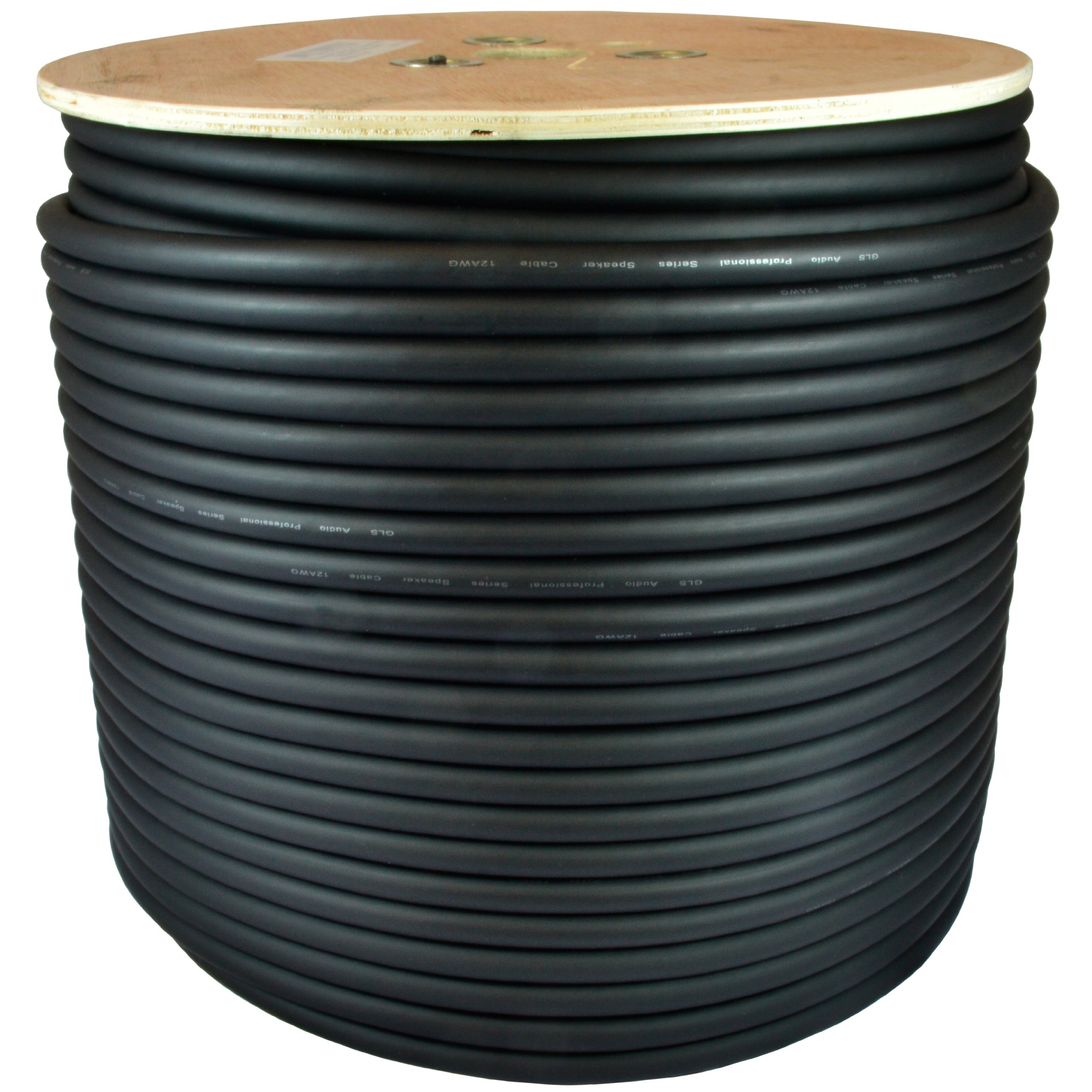 GLS Audio 500ft 12AWG Professional Speaker Cable - 12 Gauge Black Speaker Wire Bulk Spool (500 Feet) - High-Quality 2-Conductor Audio Patch Cord for Home Theater, Studio, Live Sound & PA Systems