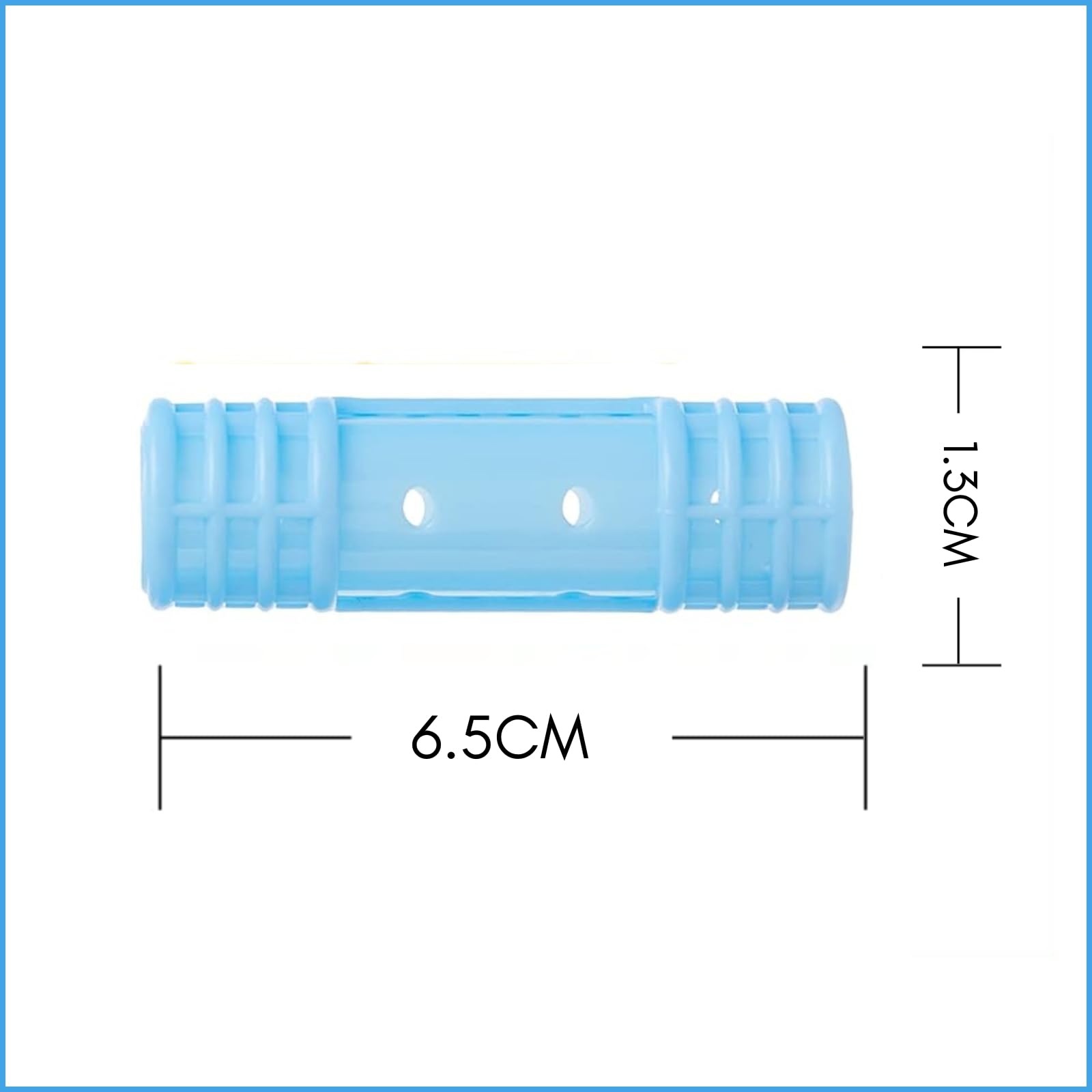 Professional Magnetic Snap-on Hair Rollers - 6 Pcs Sky Blue Plastic Hair Curlers for Women & Girls | Heatless Curling Tools for Salon-Quality Hairstyling at Home, Perfect for Parties & Daily Styling