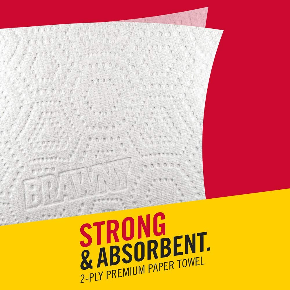 Brawny Paper Towels - 2 XL Rolls (2=4 Regular Rolls) | Pick-a-Size | Ultra Absorbent & Strong | Perfect for Kitchen Cleaning, Spills & Household Use