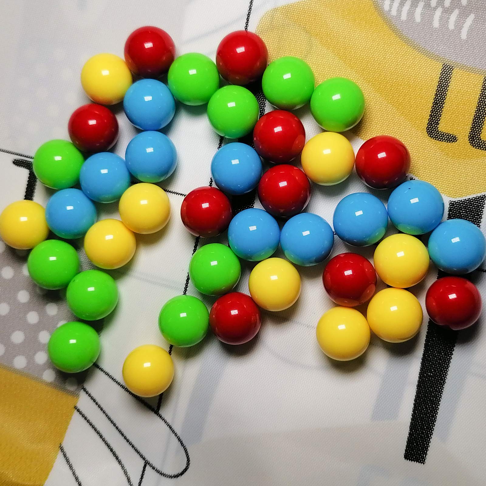 48Pcs Replacement Marble Balls for Hungry Hungry Hippos Game - Glass Game Pieces for Board Games, Kids Toys & Family Game Night Accessories